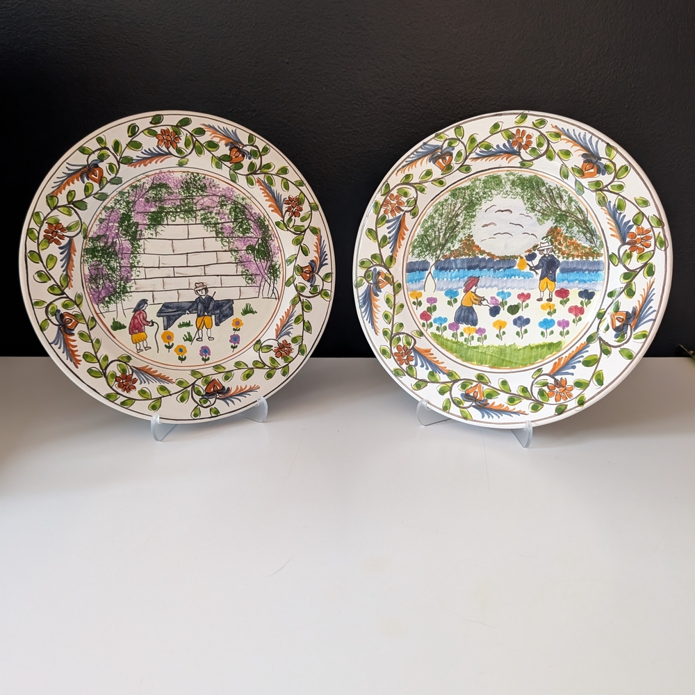 Set of Two 8.5" Villa Ceramica Dessert Plates